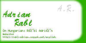 adrian rabl business card